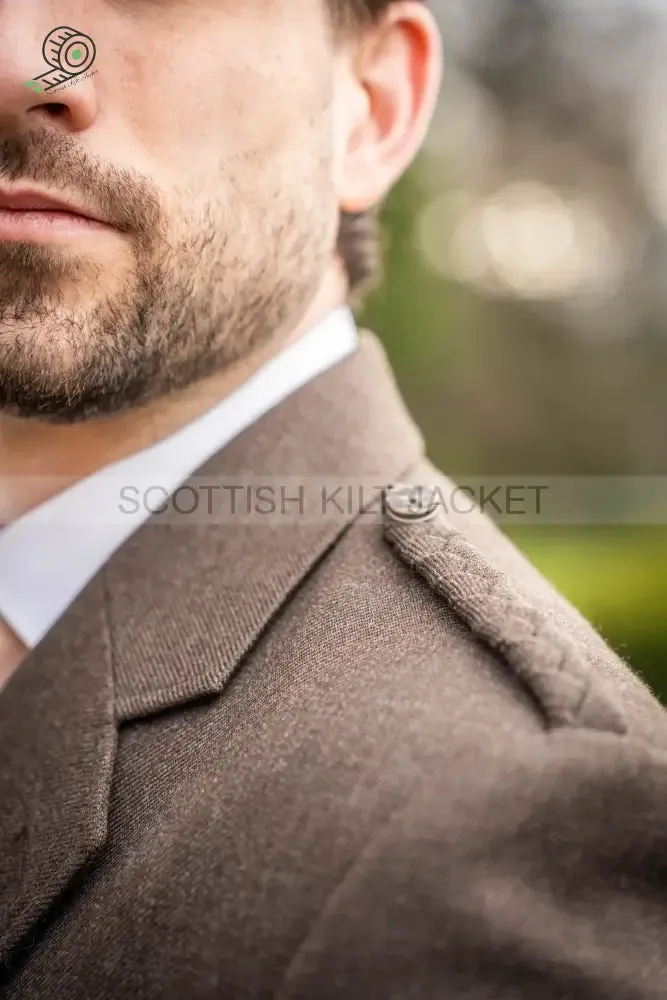 Tweed Brown Crail Kilt Outfit