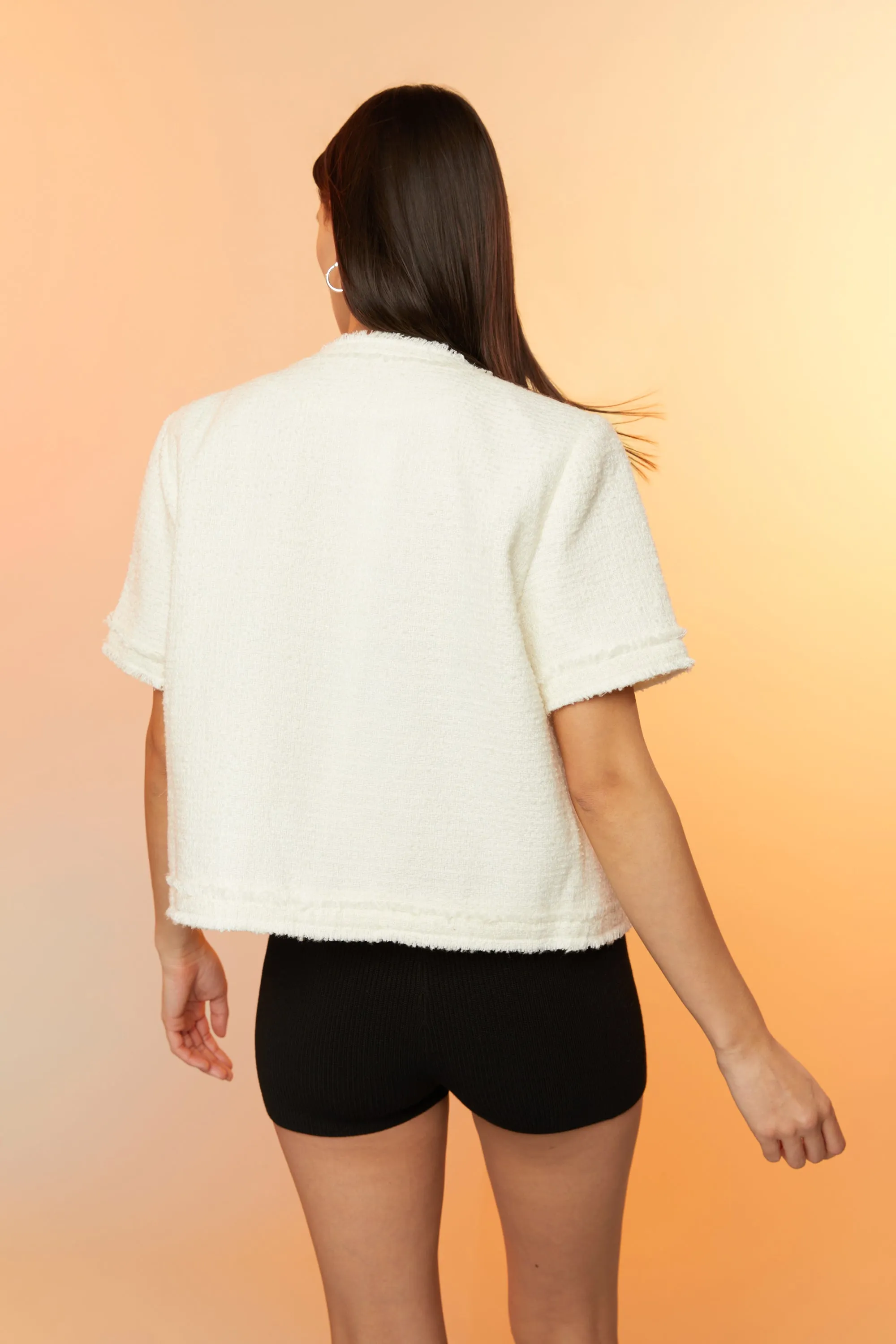 TWEED SHORT SLEEVE JACKET