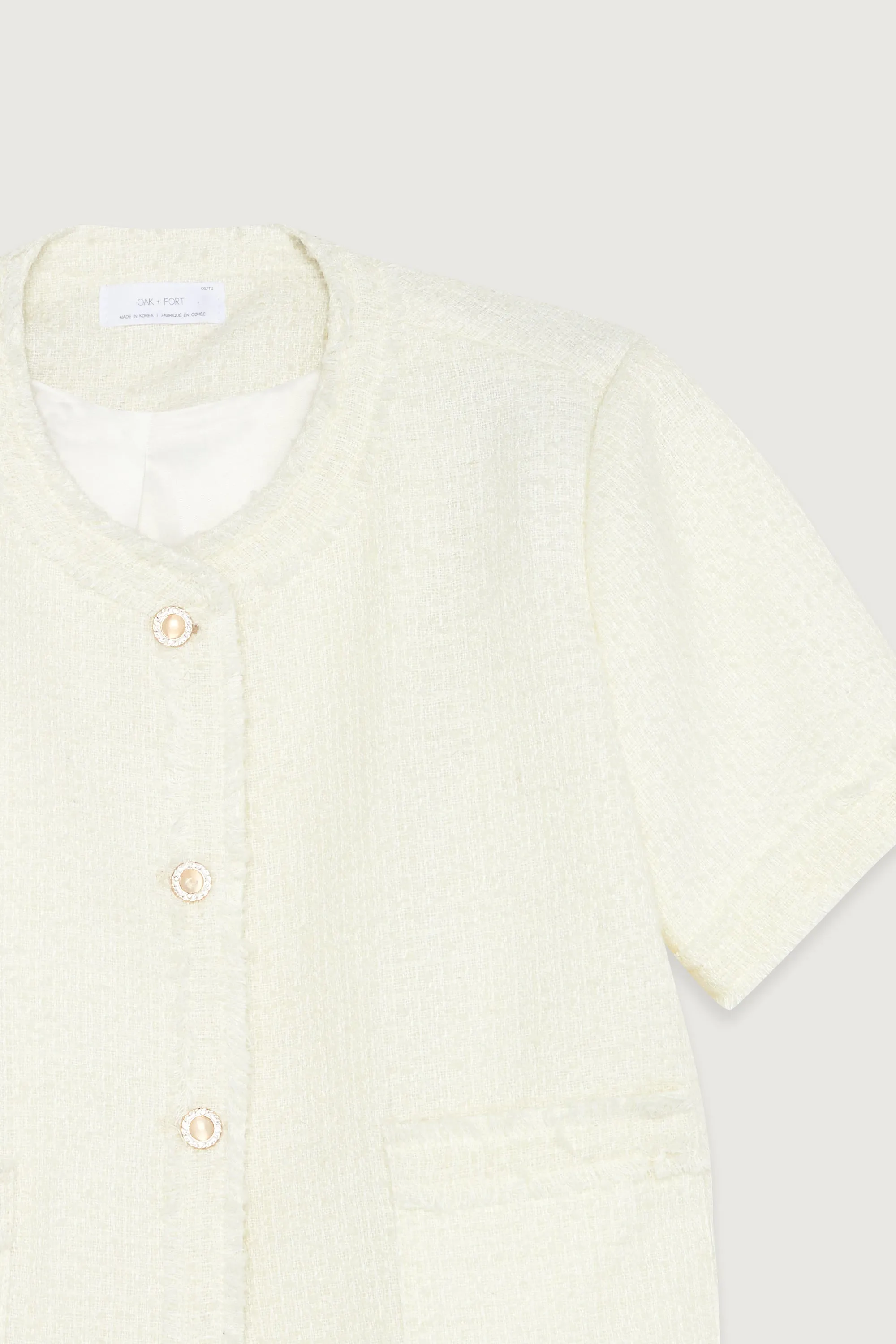 TWEED SHORT SLEEVE JACKET