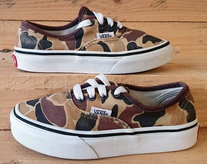 Vans Off The Wall Low Canvas Kids Trainers UK11.5/US12/EU29 721454 Camo