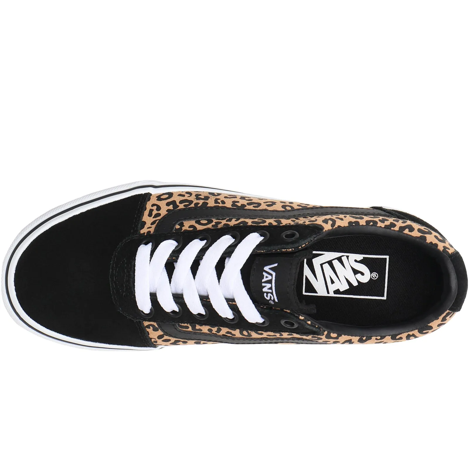 Vans Womens Ward Low Rise Animal Print Canvas Trainers - Cheetah