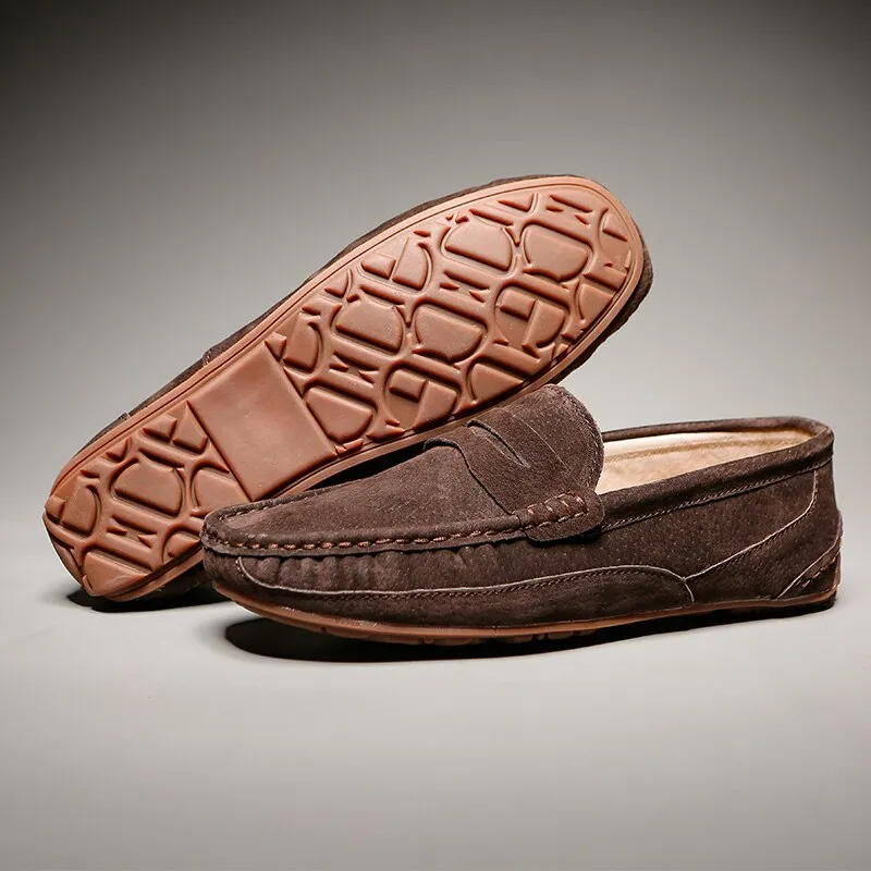 xiangtuibao Men Loafers Leather Boat Shoes Casual High Quality Korea Style Suede Handmade Moccasin Size 46 Men Shoes Free Shipping