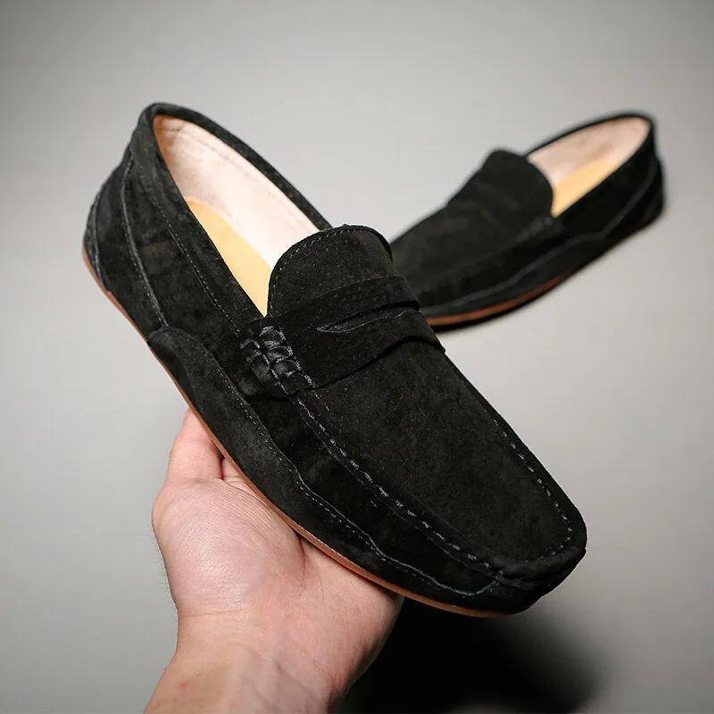 xiangtuibao Men Loafers Leather Boat Shoes Casual High Quality Korea Style Suede Handmade Moccasin Size 46 Men Shoes Free Shipping