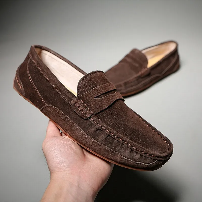 xiangtuibao Men Loafers Leather Boat Shoes Casual High Quality Korea Style Suede Handmade Moccasin Size 46 Men Shoes Free Shipping