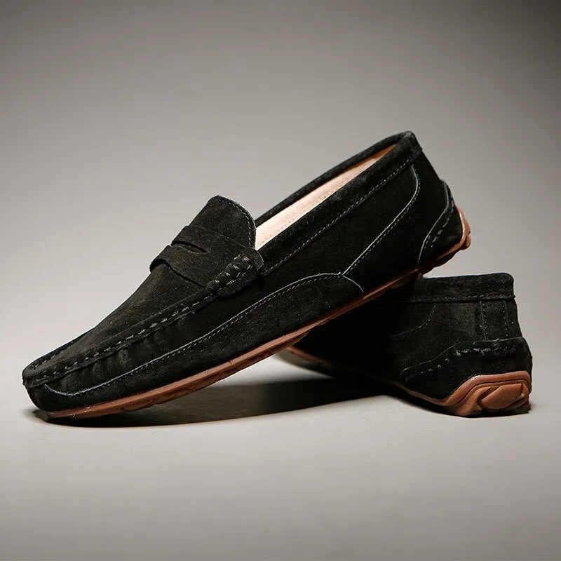xiangtuibao Men Loafers Leather Boat Shoes Casual High Quality Korea Style Suede Handmade Moccasin Size 46 Men Shoes Free Shipping